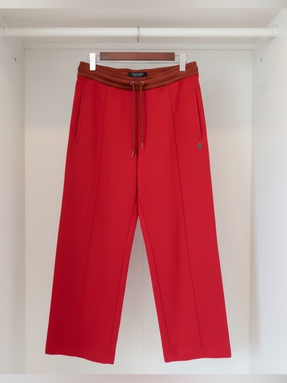 Scotch & Soda Red Jogger Pants with Brown Ribbed magic altitudes